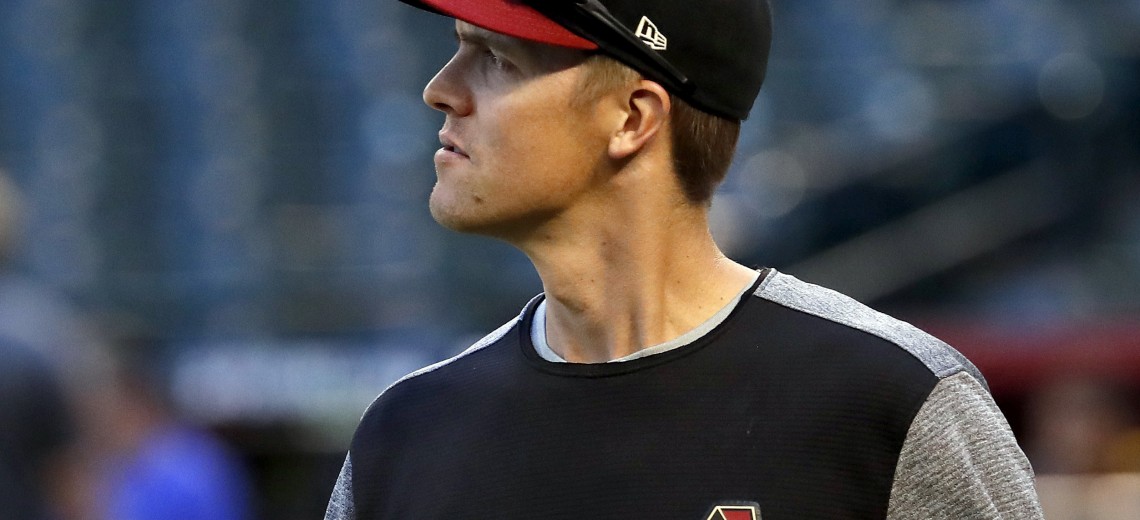 Arizona Diamondbacks starting pitcher Zack Greinke takes the field during a workout at Chase Field, Tuesday, Oct. 3, 2017, in Phoenix, as the team gets ready for a National League wild-card playoff baseball game. The Diamondbacks host the Colorado Rockies on Wednesday. (AP Photo/Matt York)